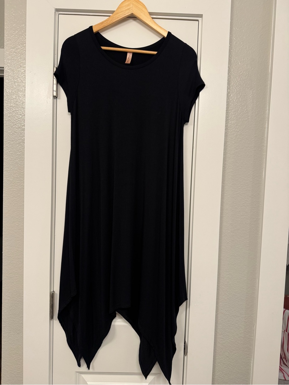 First Love Black Crewneck Dress